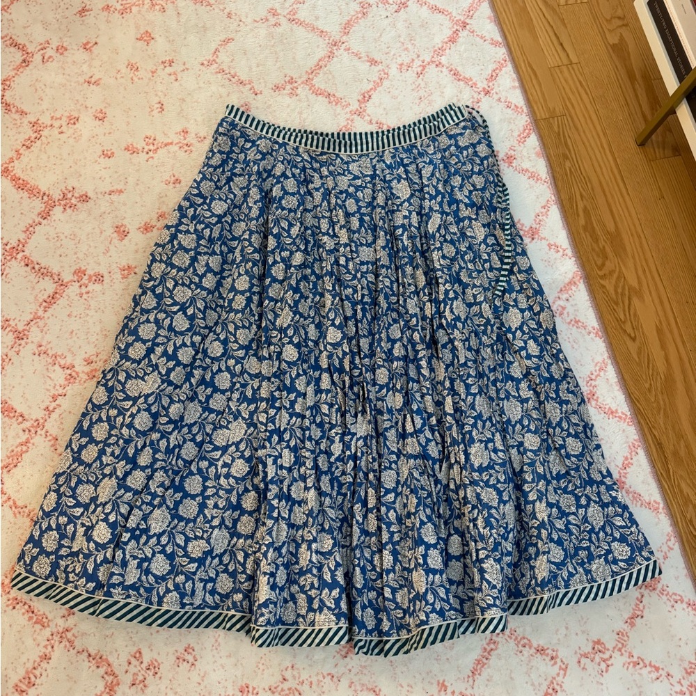 Floral Blue and White Women's Skirt